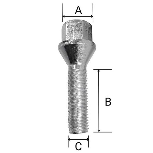 Bulloni ruota m12x1 43 - m12x1,5, mm